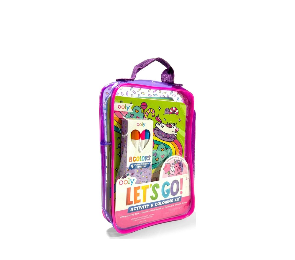 Let's Go! Activity & Coloring Kit - Unicorn Candy Town