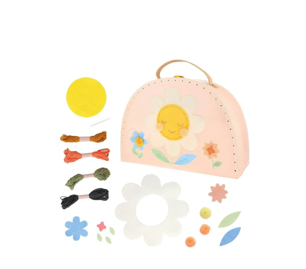 Flower Embroidery Suitcase Kit