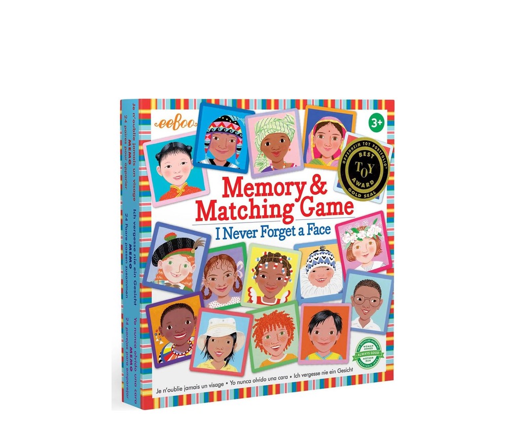 eeBoo I Never Forget a Face Memory & Matching Game