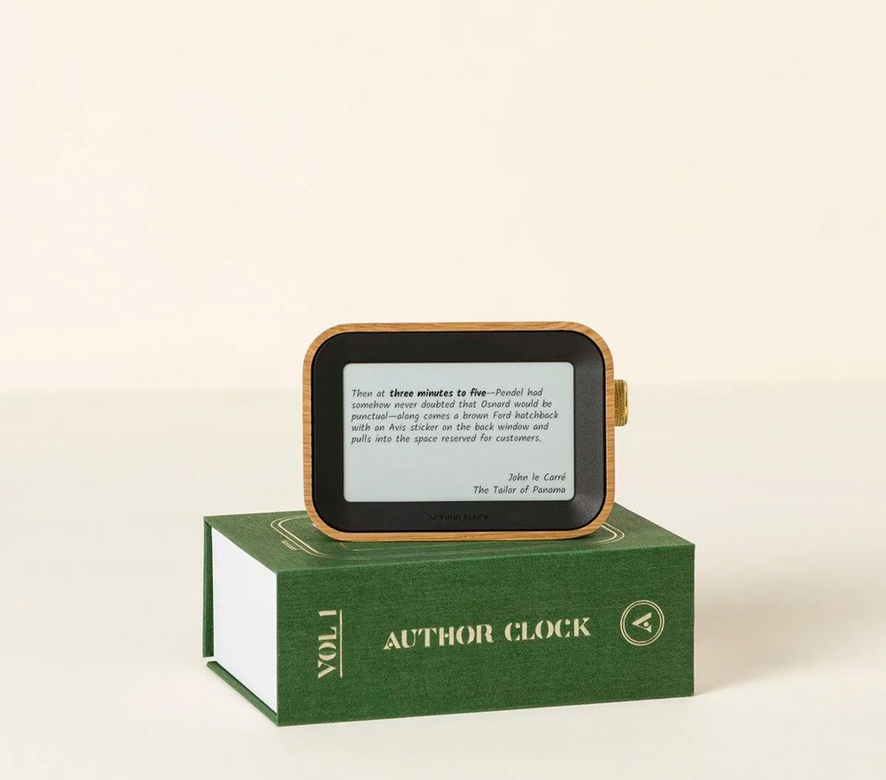 Author Clock (Dark Brown Frame)