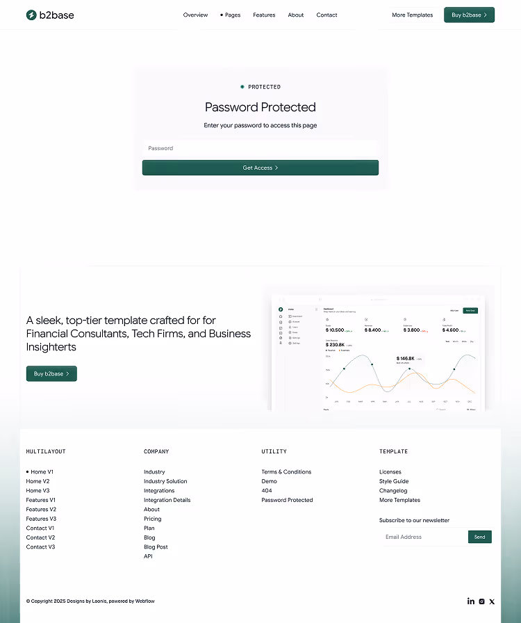 B2B SaaS Webflow template