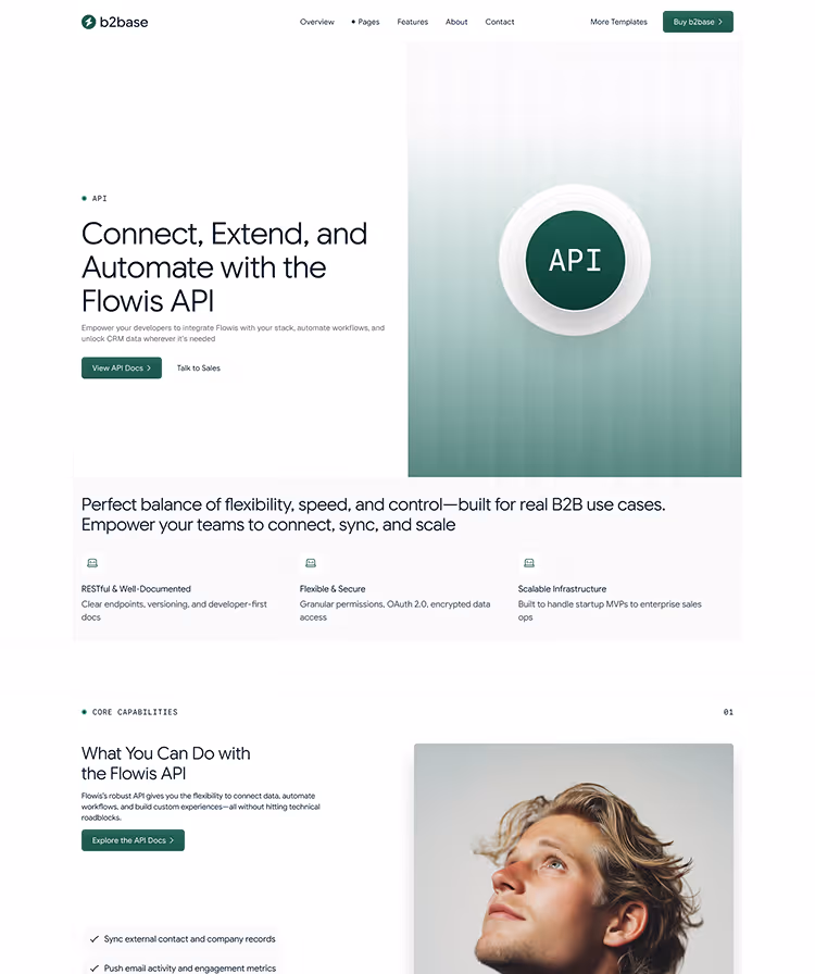B2B SaaS Webflow template