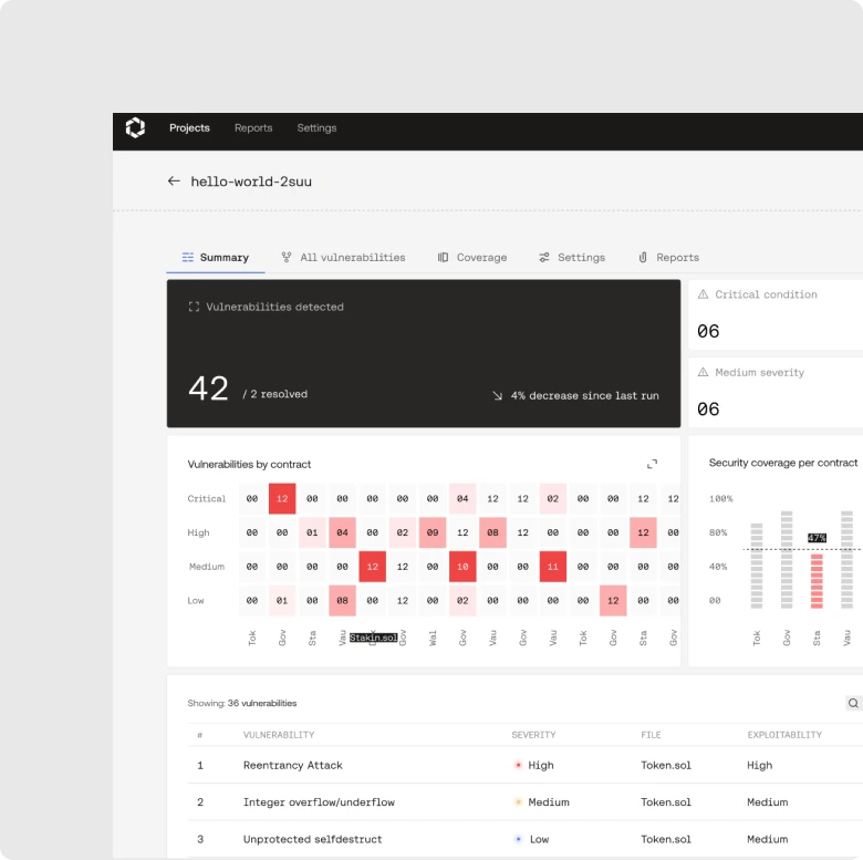 Screenshot of the UI of the Octane platform