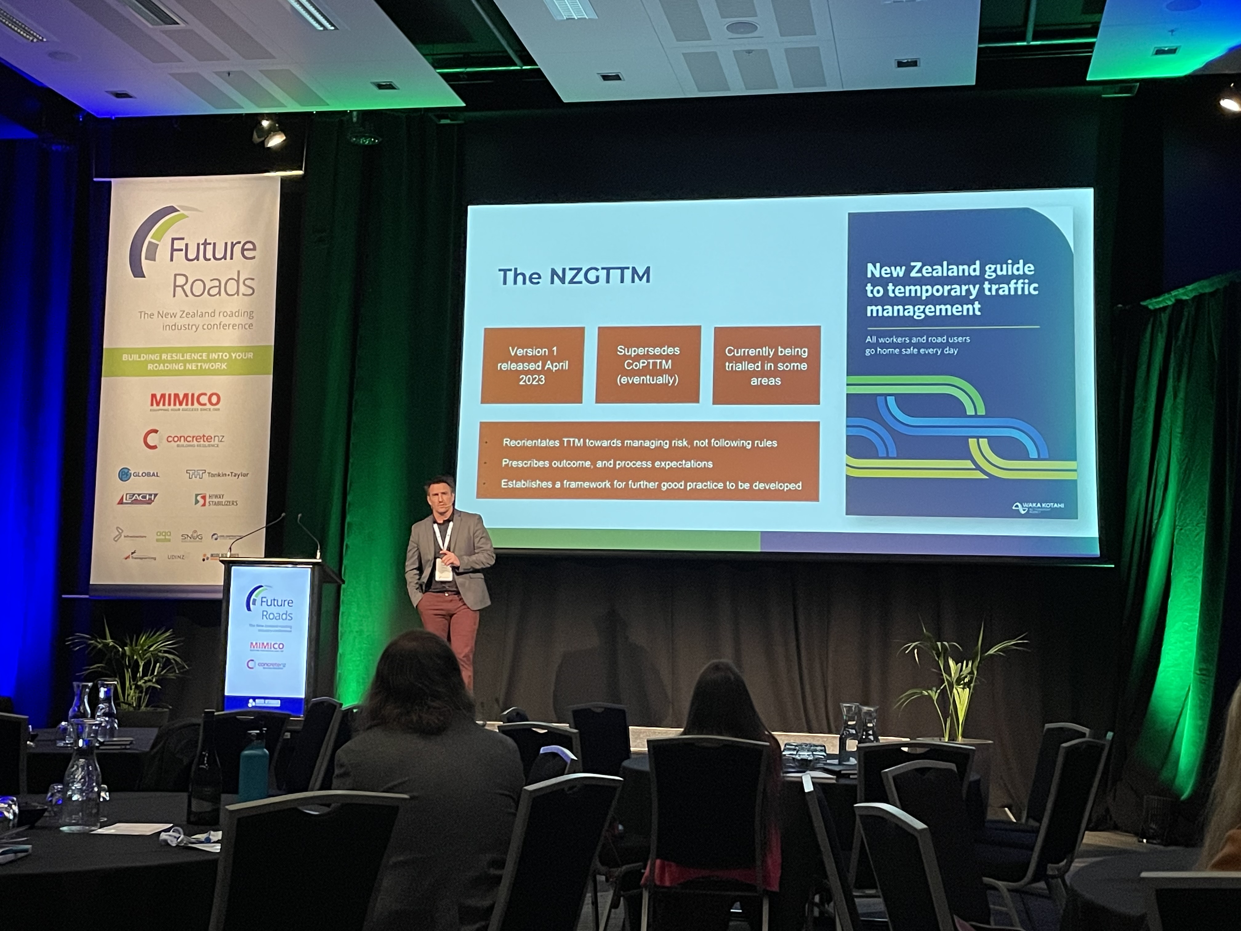 This presentation by Temporary Traffic Management Industry Steering Group Chair Dave Tilton delves into the significant culture change the NZ Temporary Traffic Management (TTM) sector is currently undergoing as it transitions towards a risk-based approach. 