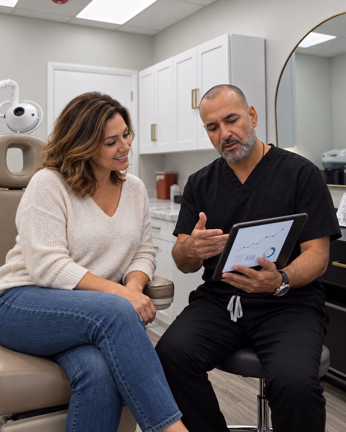 Sculptra treatment planning consultation in Miami