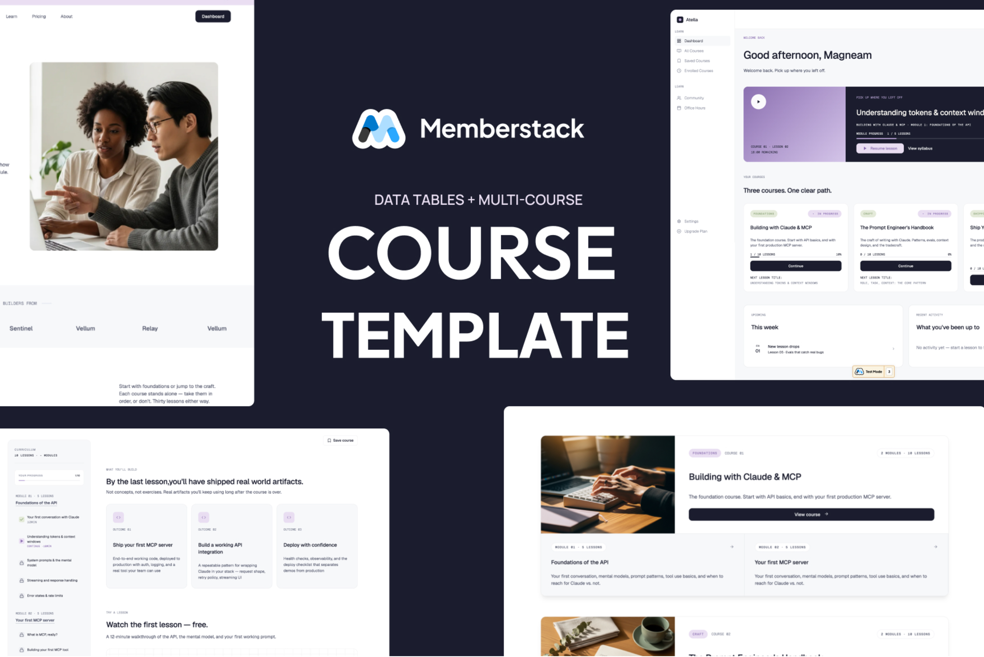 Data Table (multi-course) Webflow Template thumbnail