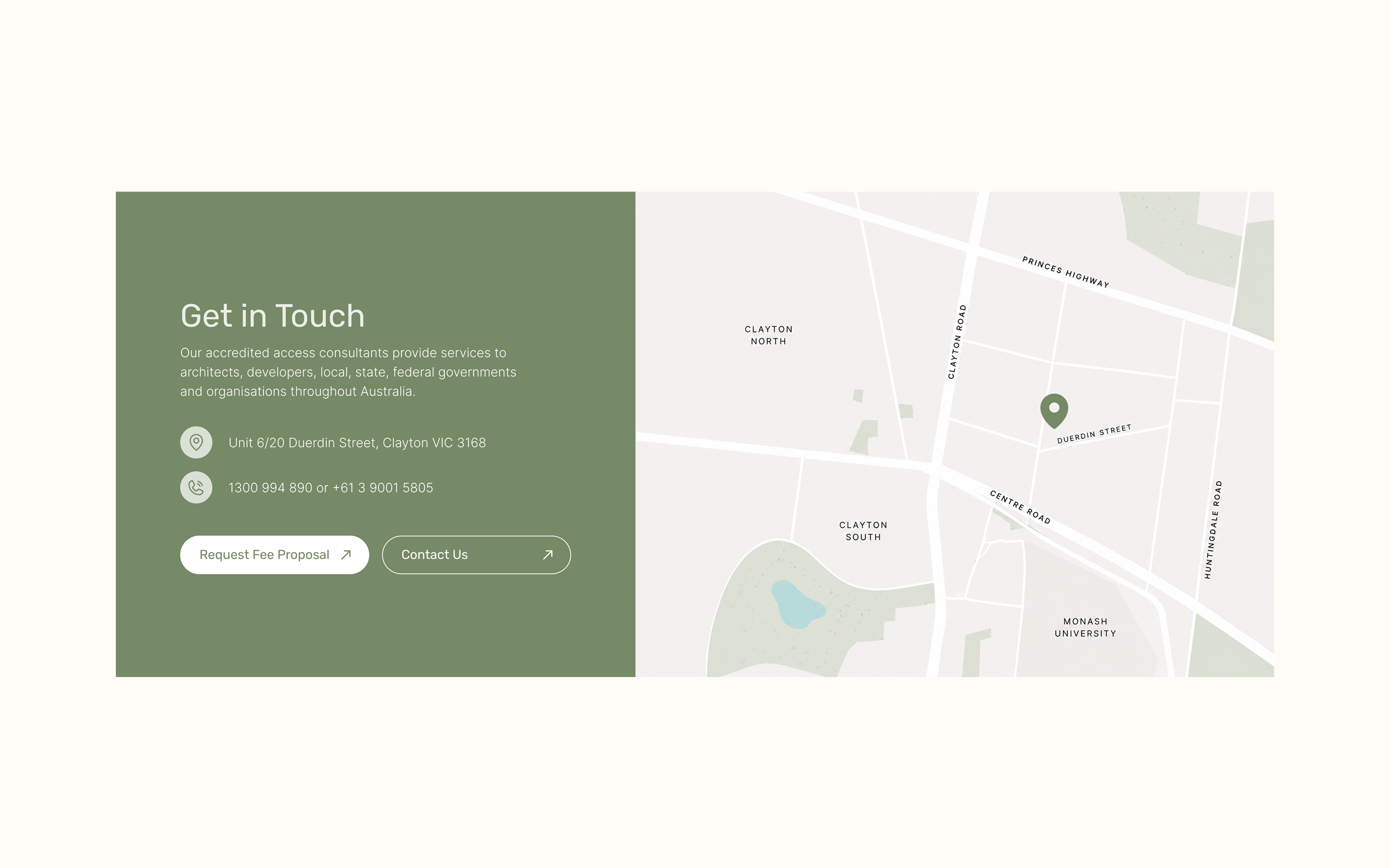 Disability Access Footer