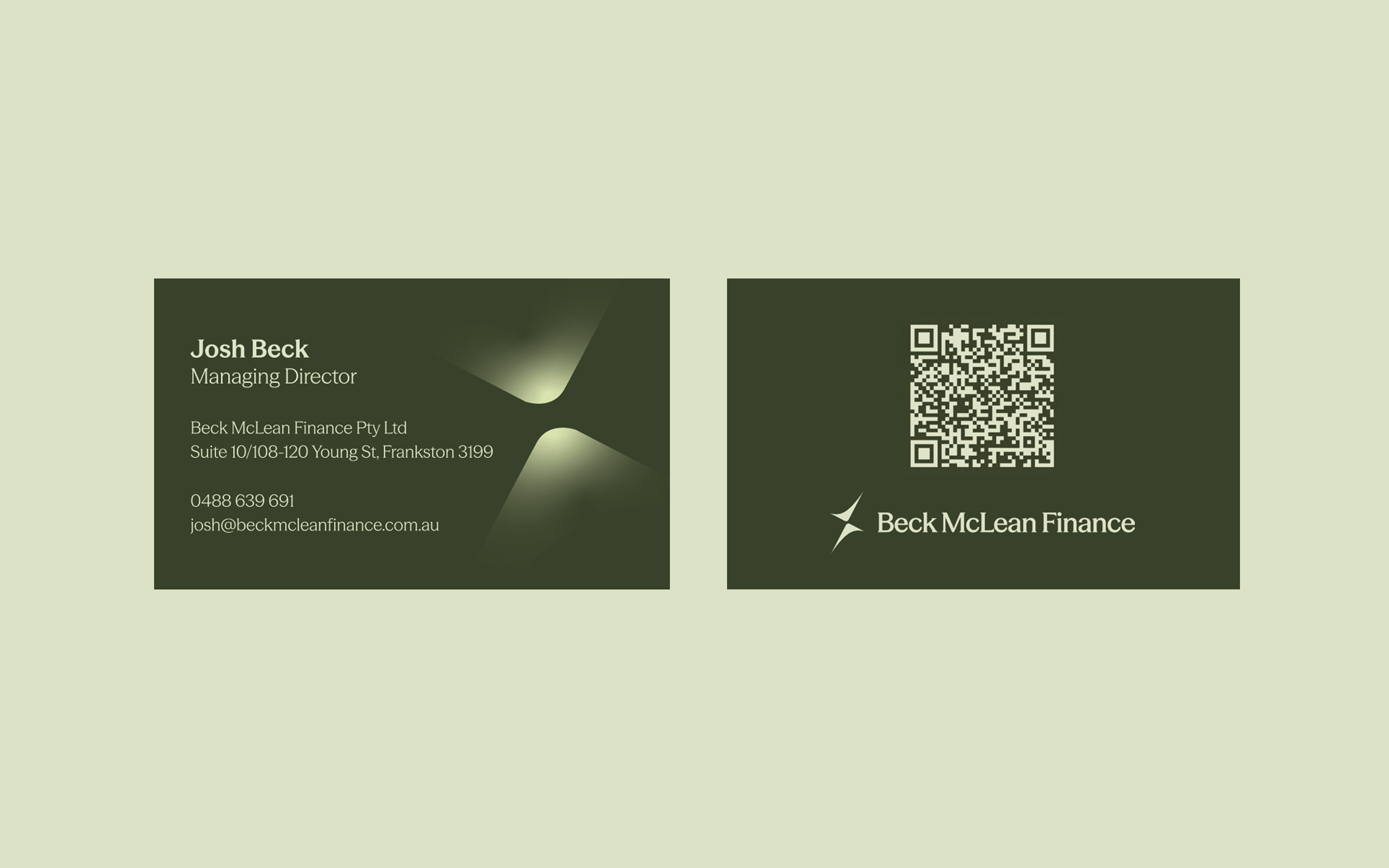 Beck McLean Finance Business Card
