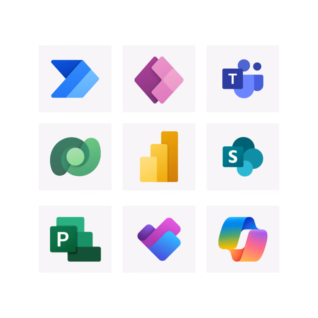 Different Microsoft product icons