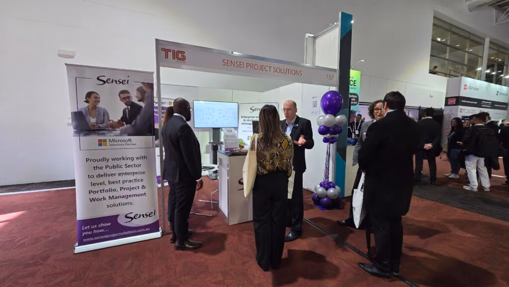The team from Sensei Project Solutions speak with attendees at Tech in Gov about the latest in Project Portfolio Management solutions