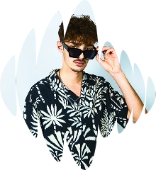 Forme logo du festival Chapfest avec photo du DJ Zoren