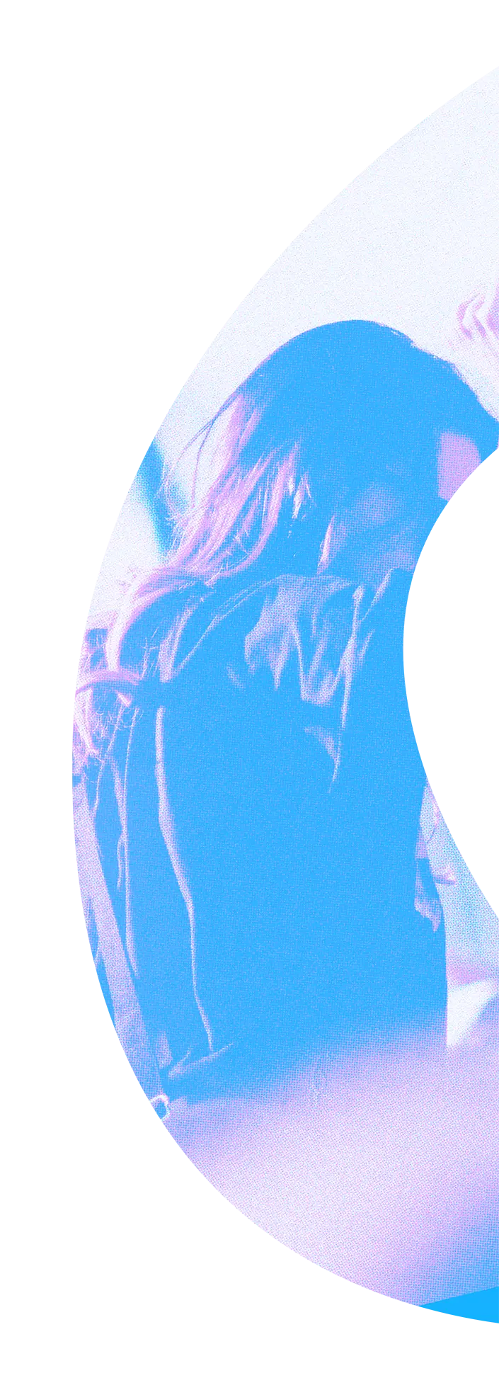 Forme abstraite bleue