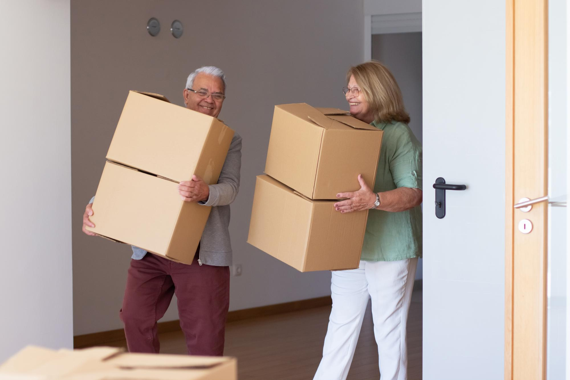 people with box