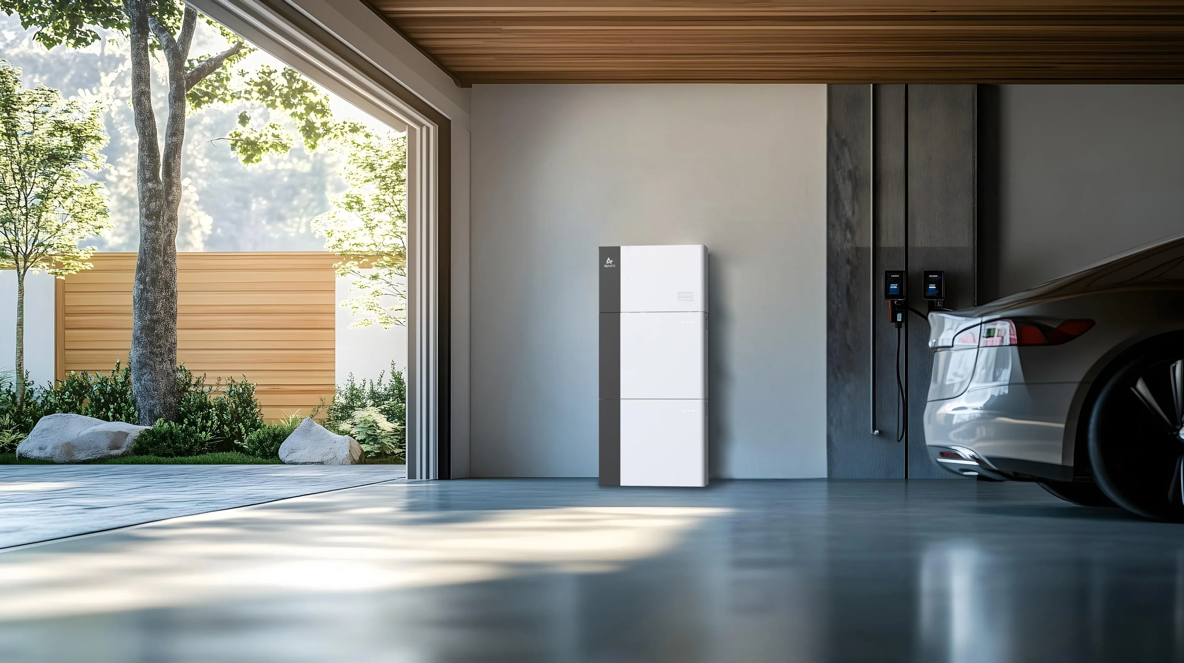 Flock of sheep grazing on sunlit grassy hillside with layered mountain peaks under a cloudy sky.