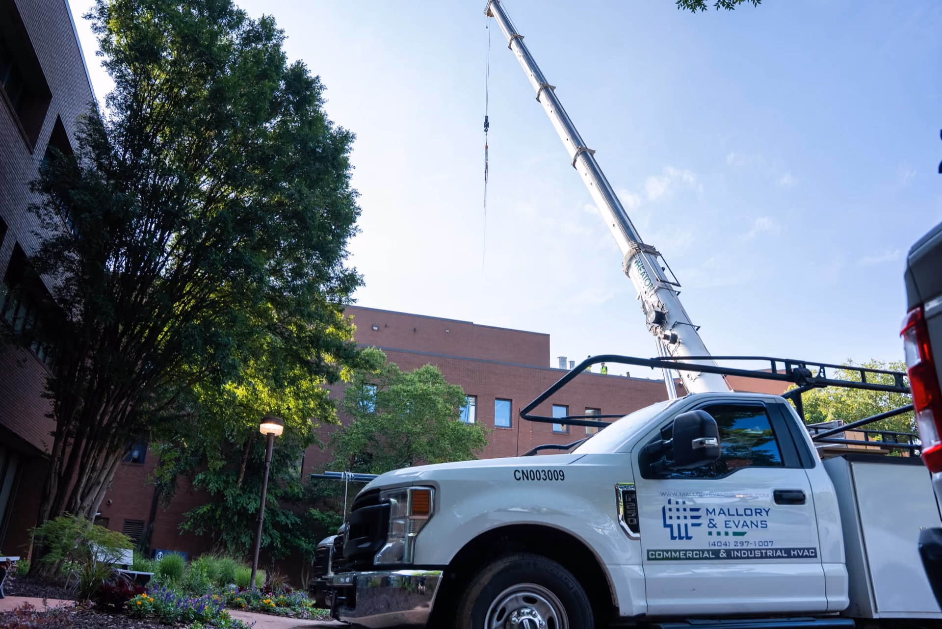 Mallory & Evans team at work on a commercial mechanical project