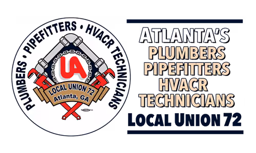 UA Local Union 72 Atlanta plumbers, pipefitters and HVACR technicians logo