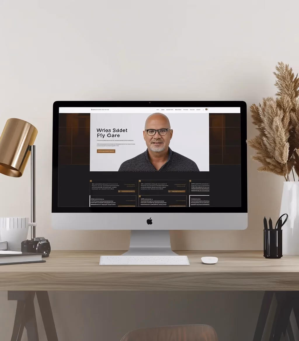 Hochwertige Landingpage im Webflow-Design für die Vermarktung von Personenmarken.
