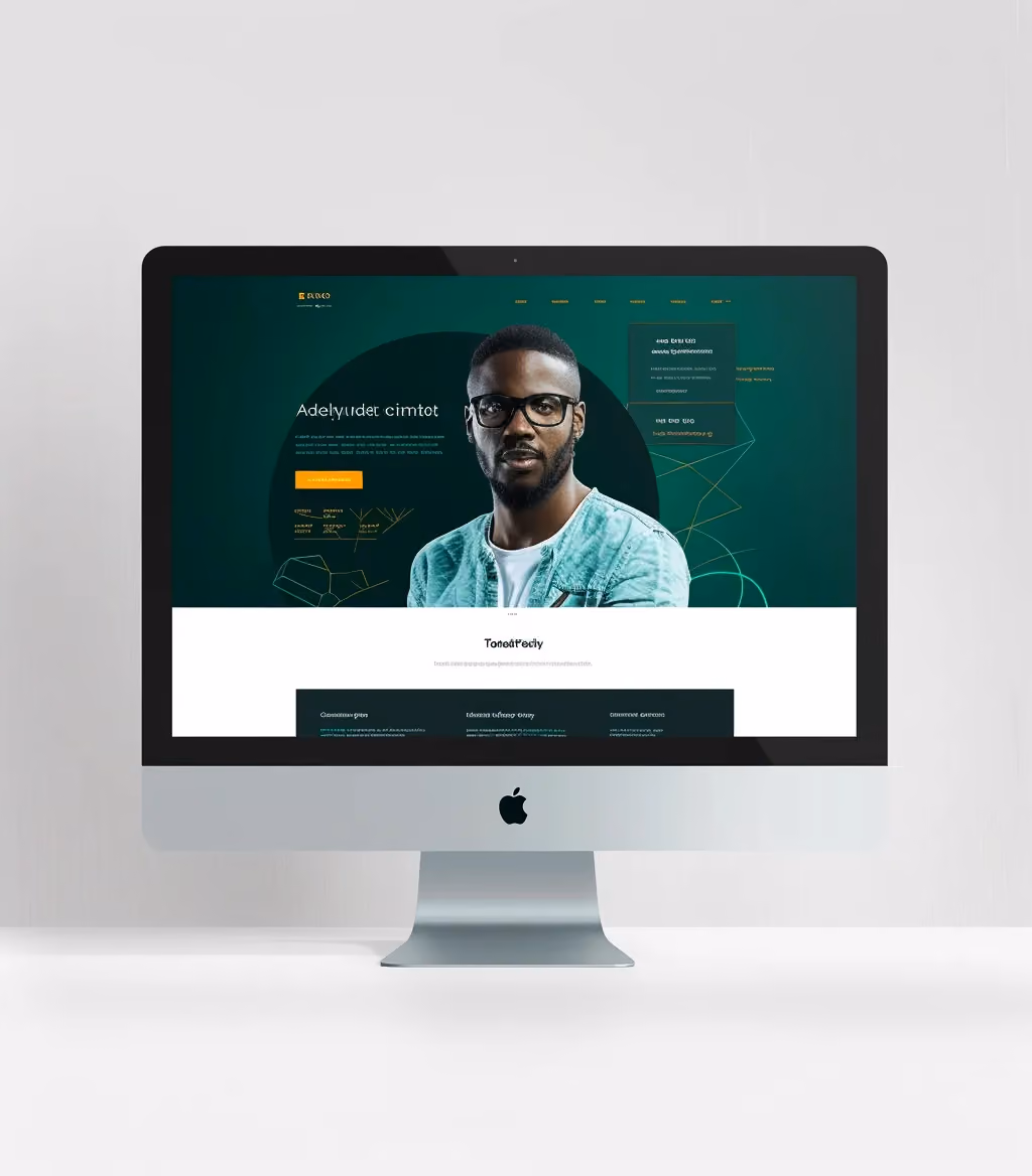 Verkaufsstarke Landingpage einer Personenmarke im modernen Webflow-Design für strategische Kundengewinnung.