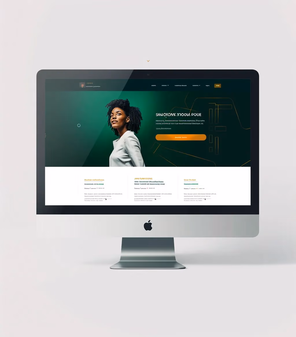 Landingpage einer weiblichen Personenmarke im exklusiven Webflow-Design für High-Ticket-Coaching.
