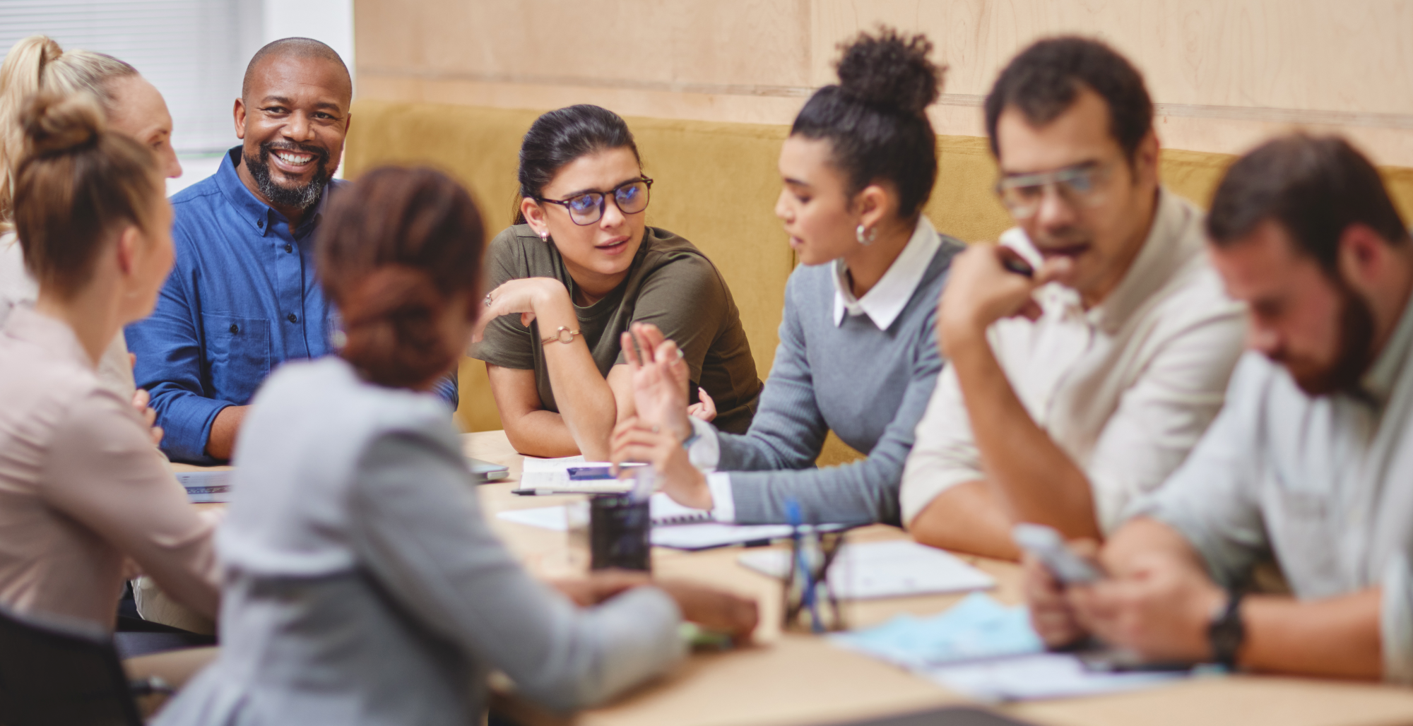 image of team discussion (for a hr tech)