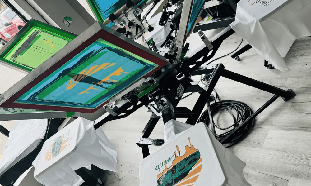 Screen printing shop