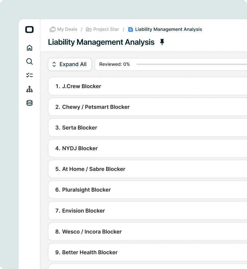Olin platform dashboard