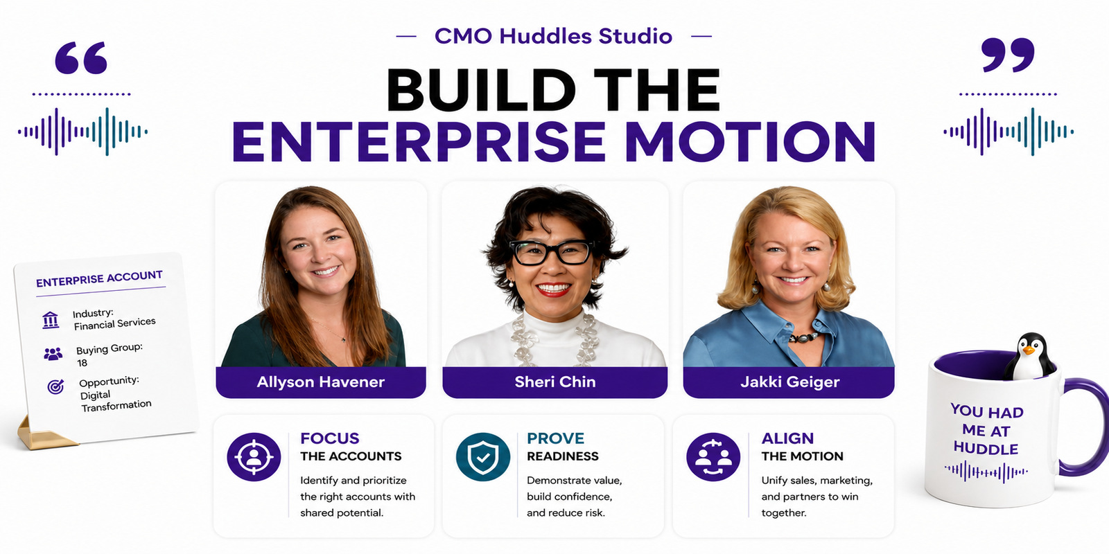 Three marketing leaders discussing the capabilities required to move a B2B company into enterprise markets.