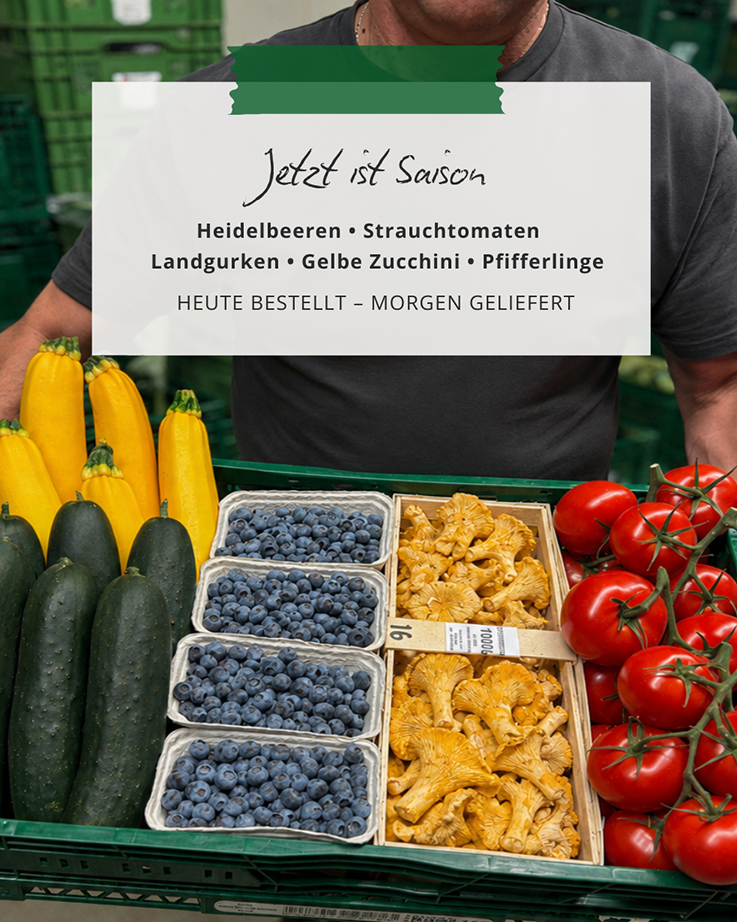 Kiste mit frischem Obst und Gemüse für Gastronomie und Lebensmittelhandel