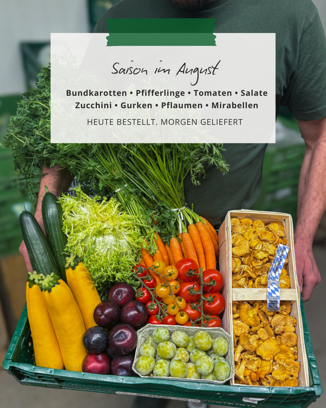 Kiste mit frischem Obst und Gemüse für Gastronomie und Lebensmittelhandel