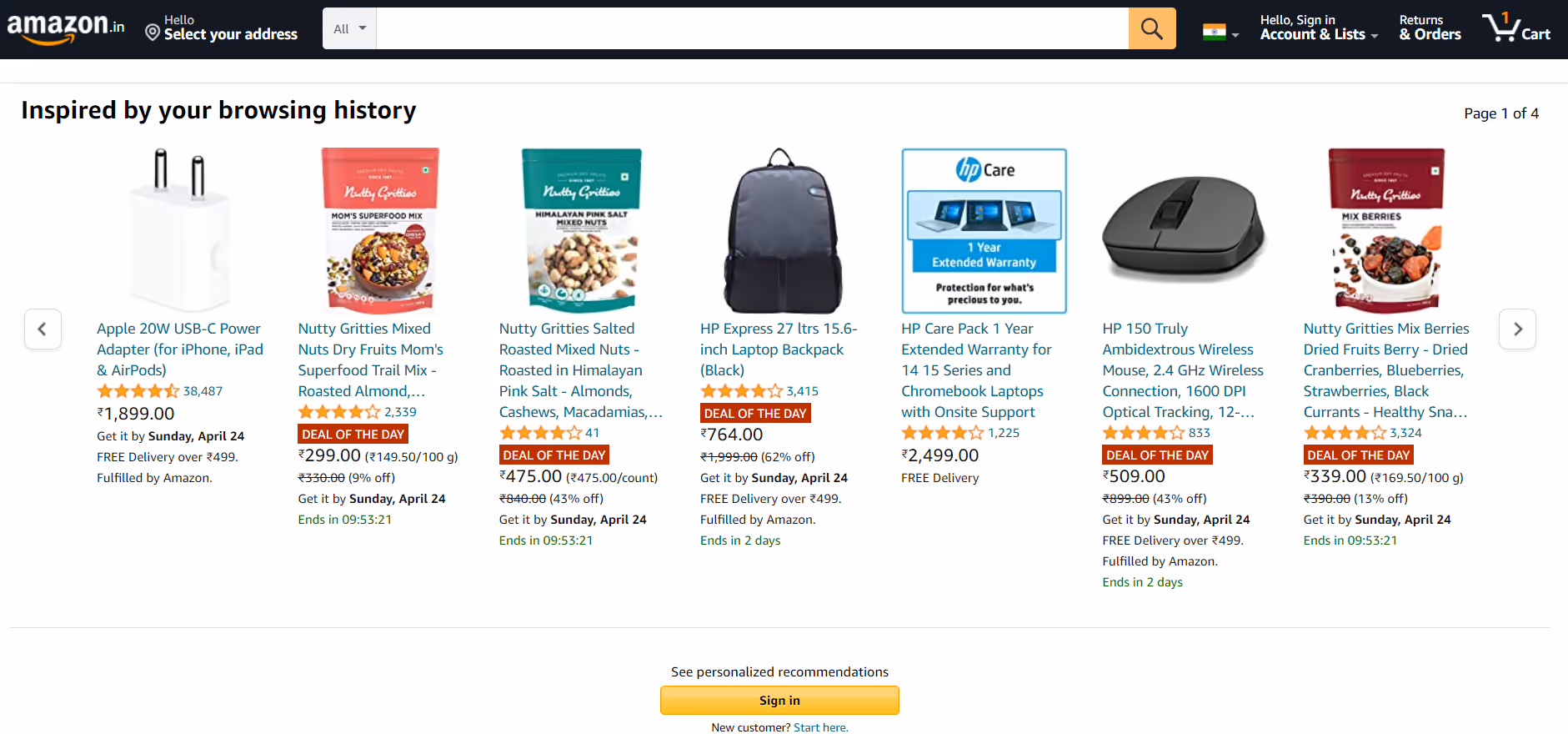 eCommerce website features list