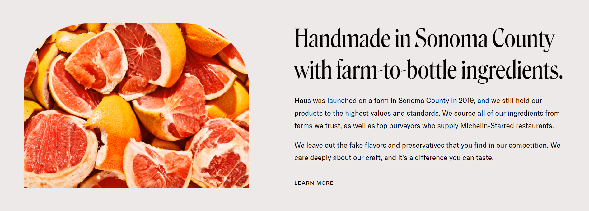 Haus website page