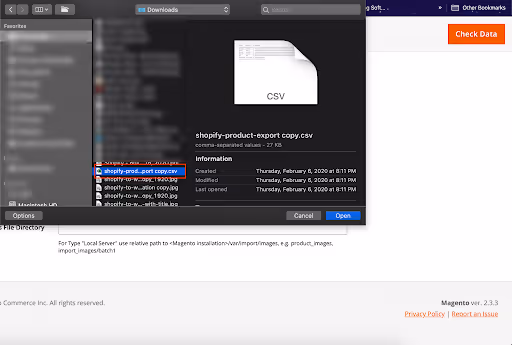 Magento CSV