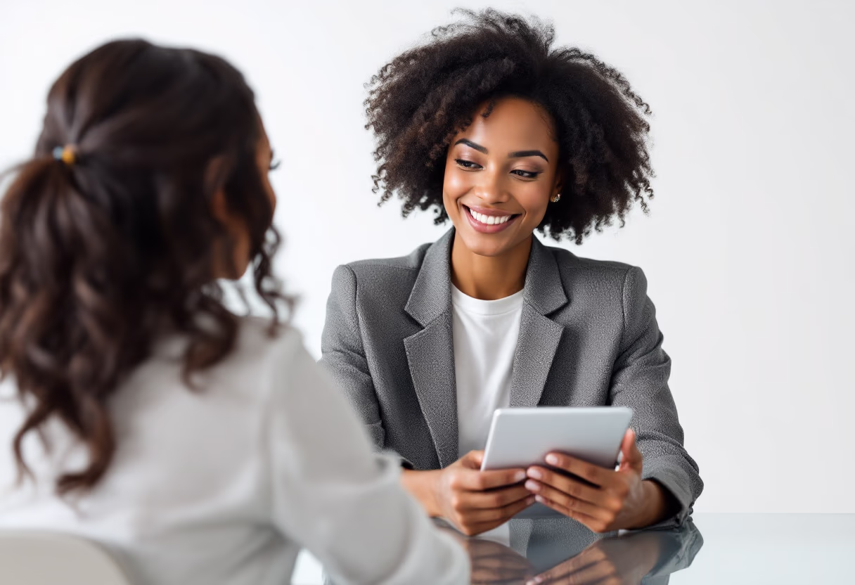 image of a diverse team in a meeting (for a edtech)