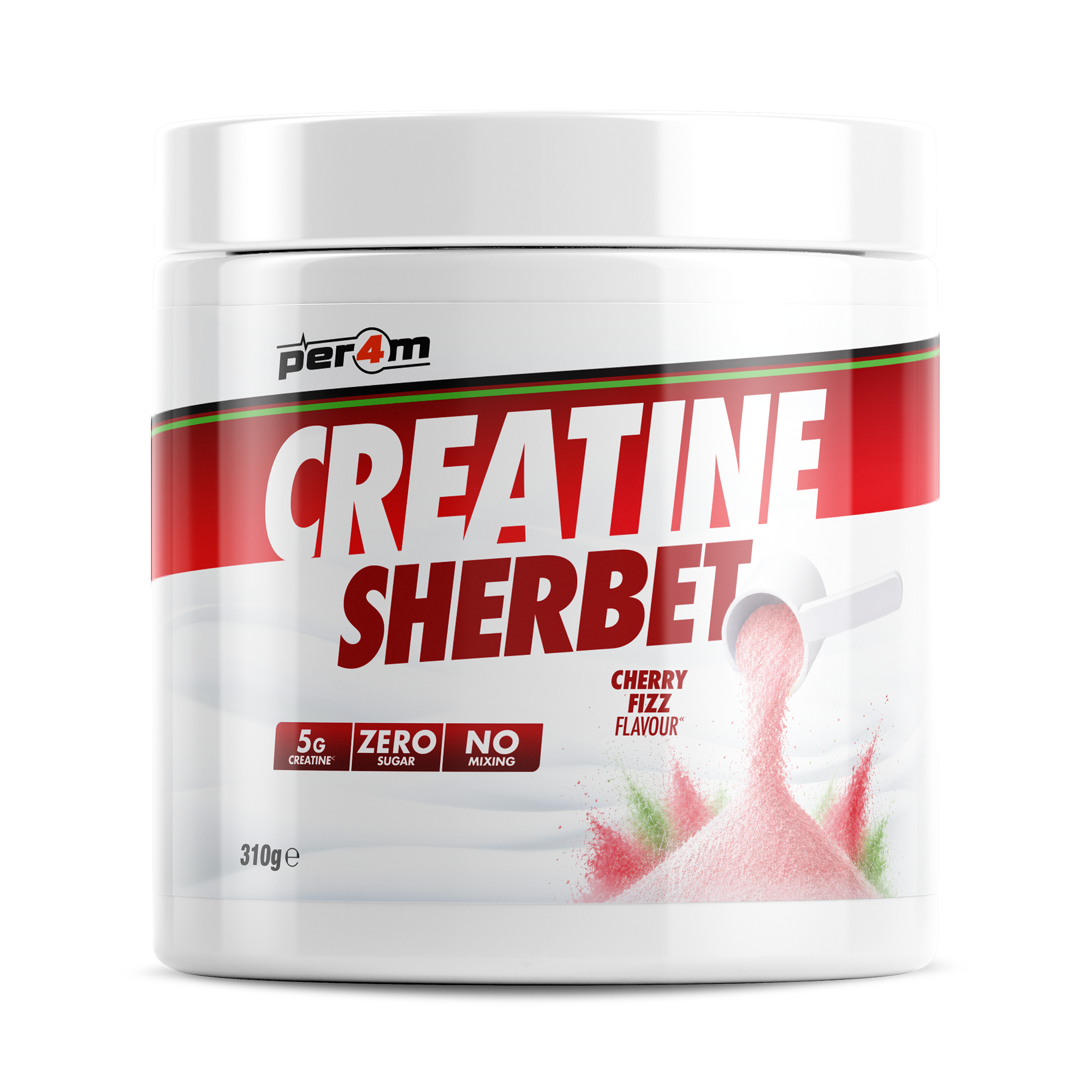 Per4m Creatine Sherbet 310g - Cherry Fizz