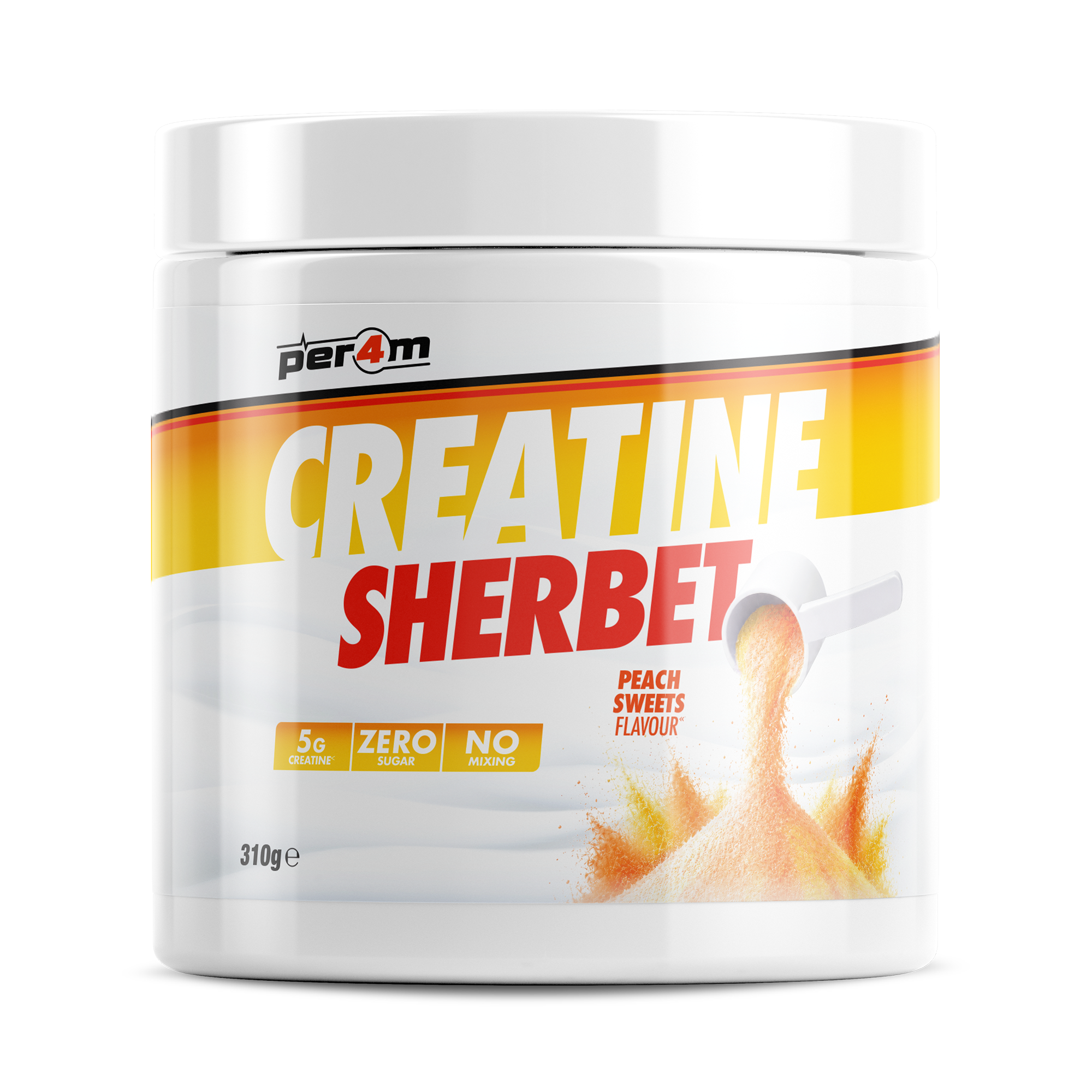 Per4m Creatine Sherbet 310g - Peach Sweets