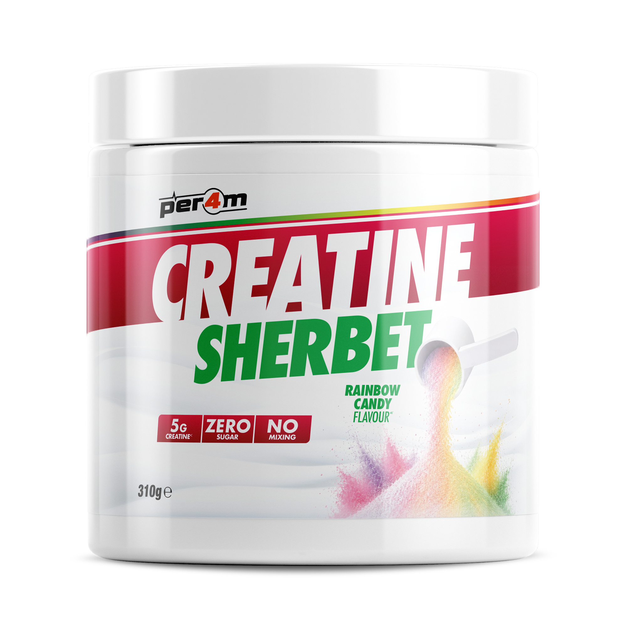 Per4m Creatine Sherbet 310g - Rainbow Candy