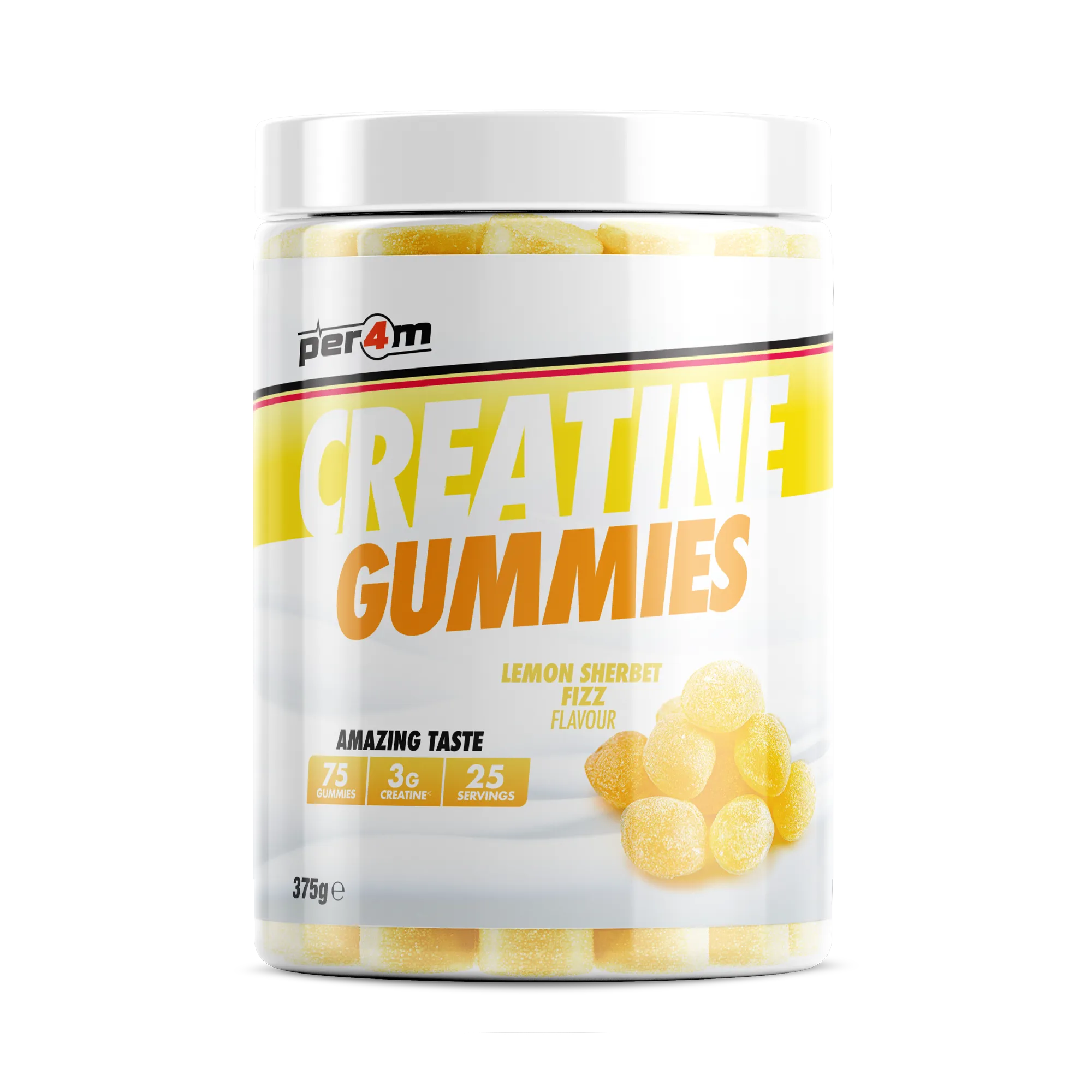 Per4m Creatine Gummies 25 Servings - Lemon Sherbet
