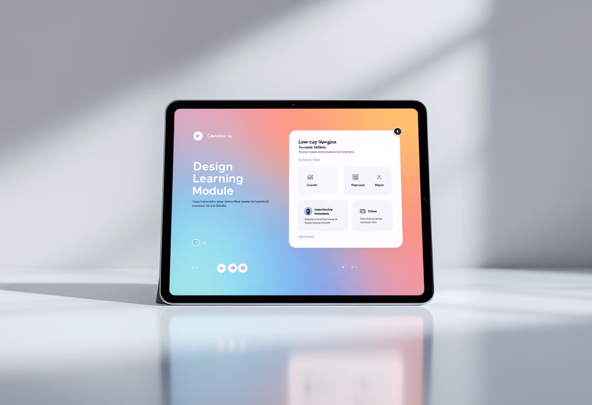 <subject>[interface] image of a screenshot of a learning module (for a edtech))</subject>