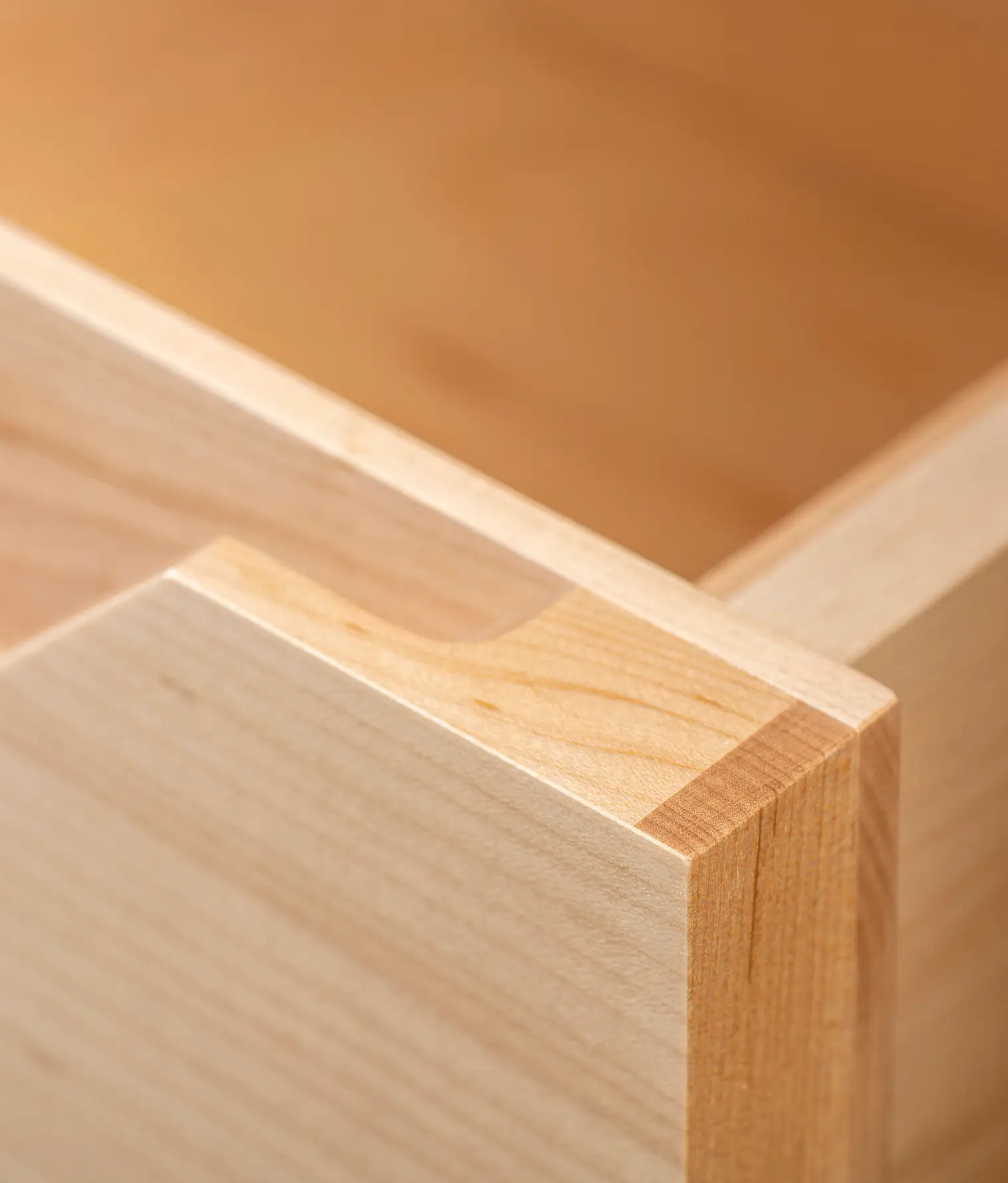 close-up of storage for bespoke kitchen