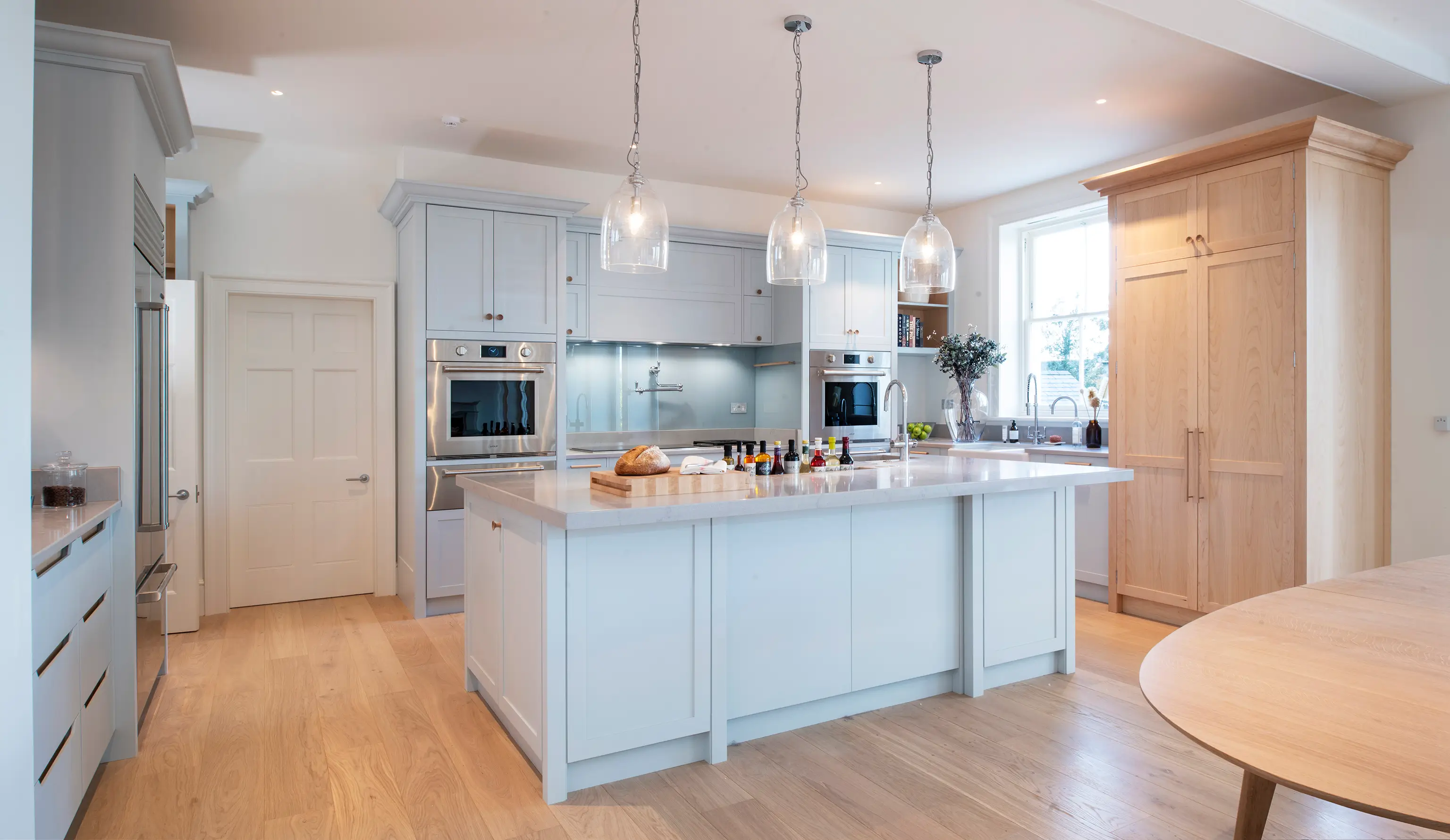 bespoke kitchen with large island