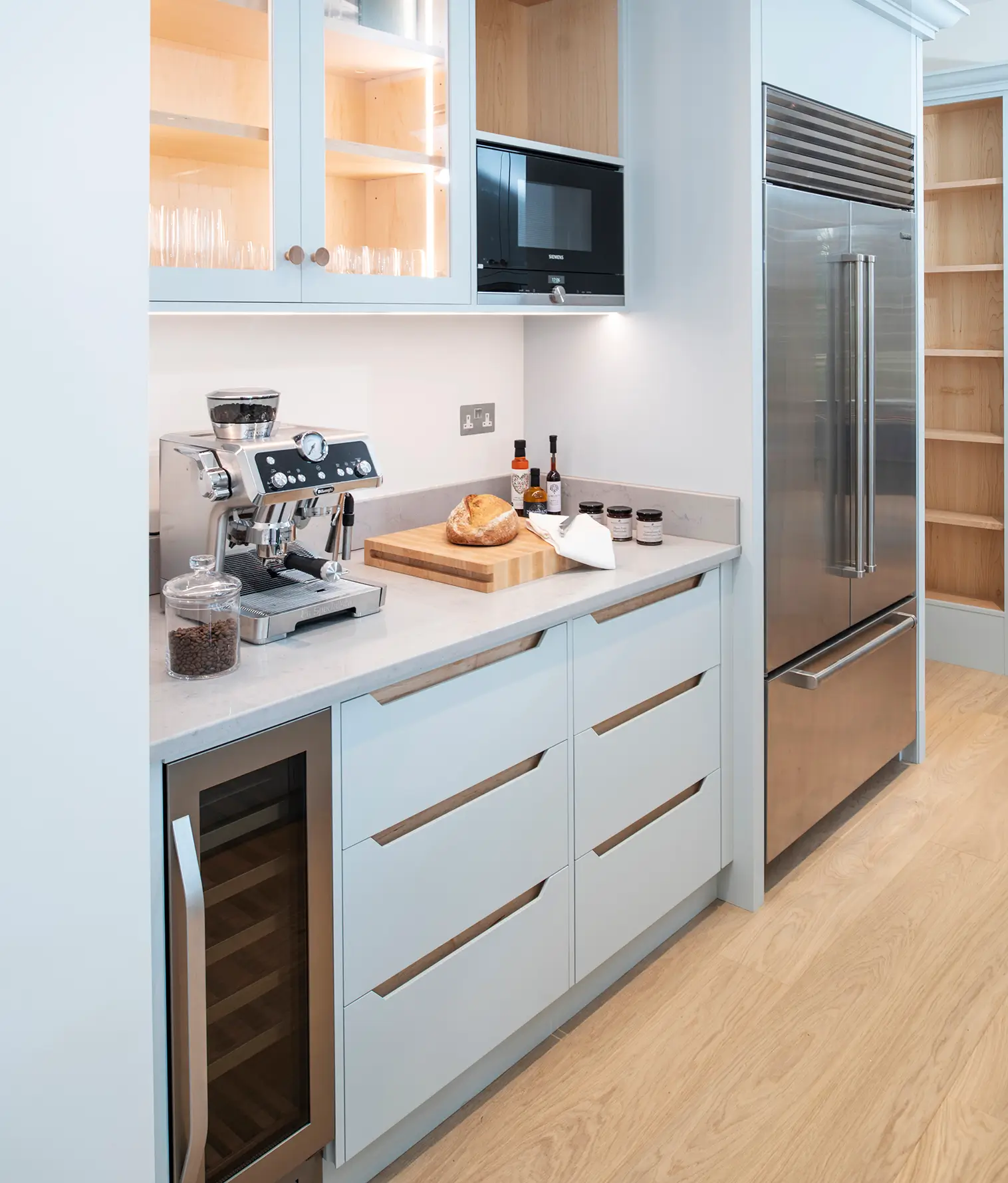 bespoke kitchen design with pantry