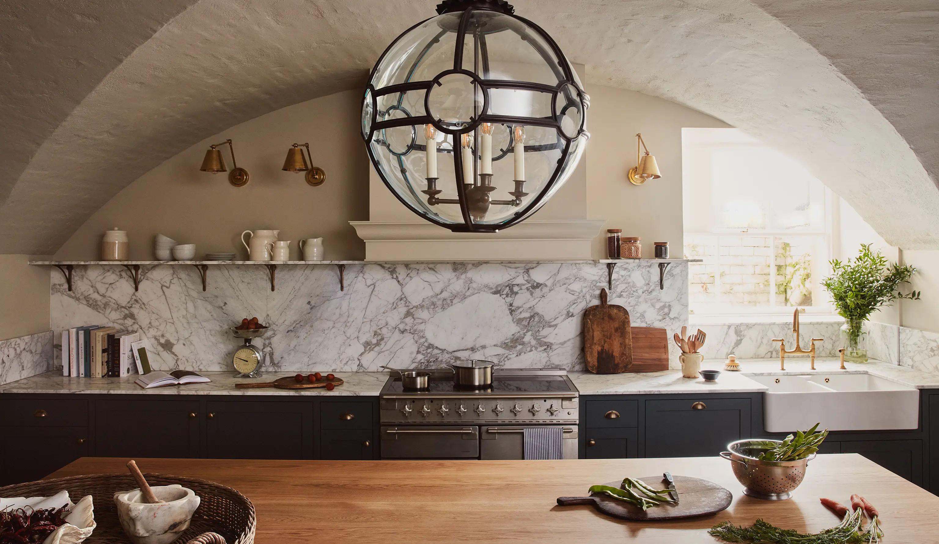 Custom timber work in grade 2 listed kitchen
