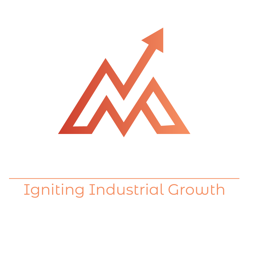 Logo of MOTM Technologies with an orange arrow graph and text 'Igniting Industrial Growth'.