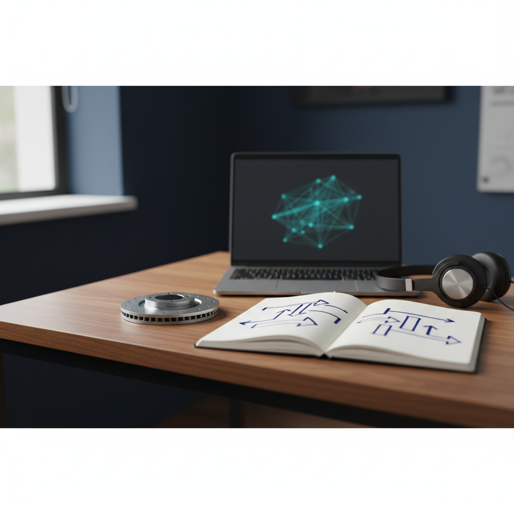 Automotive B2B lead generation multi-channel workflow with brake disc