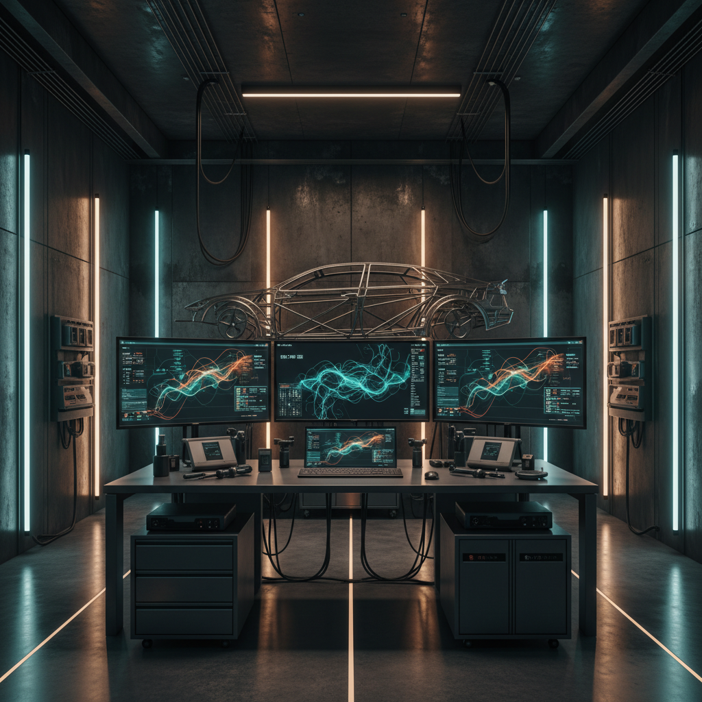 Focused automotive marketing agency environment showcasing lead generation operations