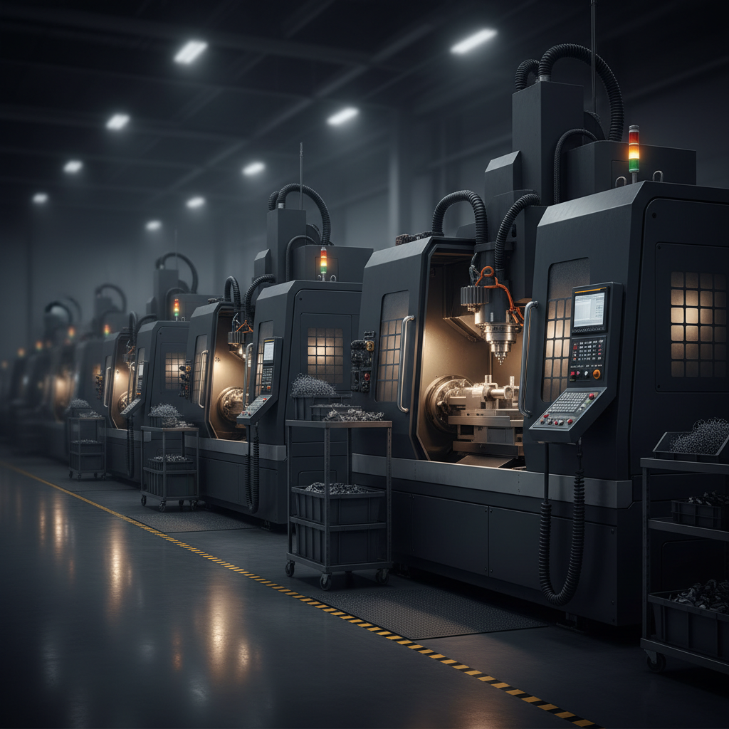 Marketing lead generation for manufacturing shown in precision parts production environment