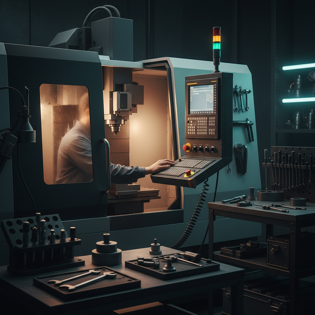 Industrial precision machining workspace representing lead generation for MSME efforts