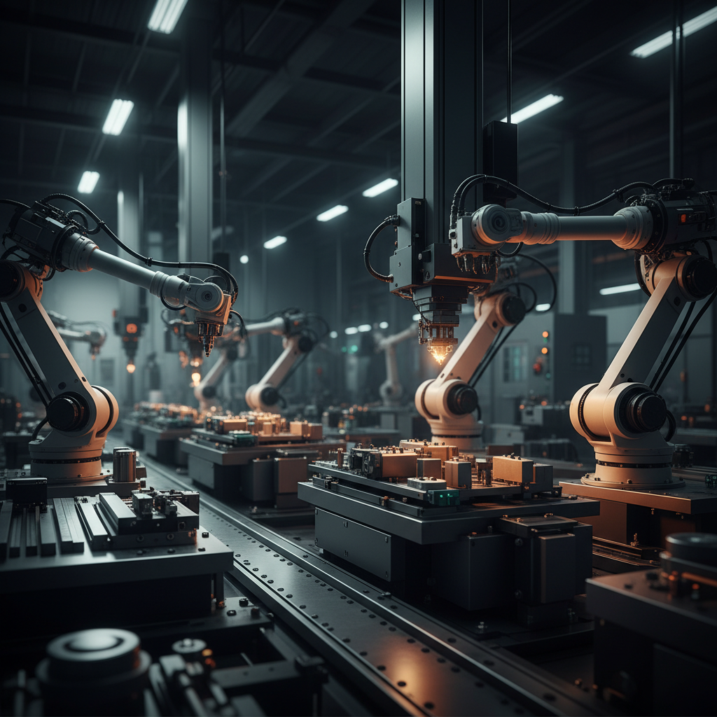 Automated lead generation for manufacturing shown in high-tech precision parts production environment