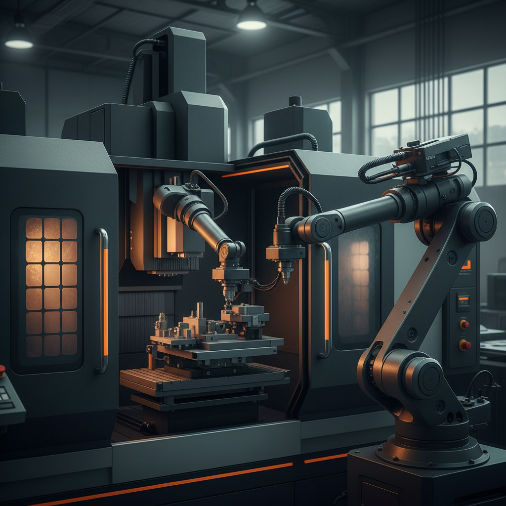 Vertical industrial automation control with CNC machinery enhancing manufacturing lead generation