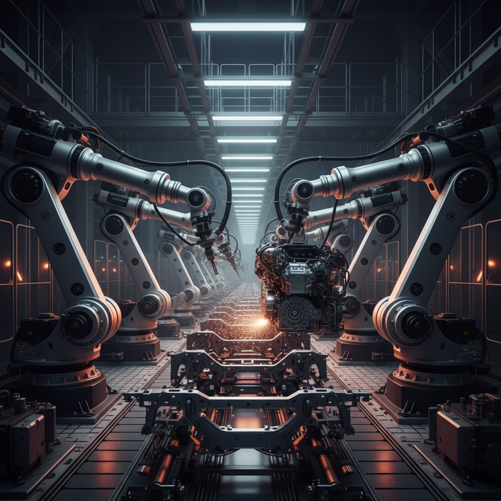 Automotive manufacturing floor showing marketing agency lead generation for Automotive strategies